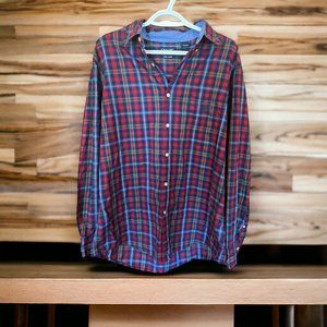Chaps Men's Collared Long Sleeve Button Up Size Large